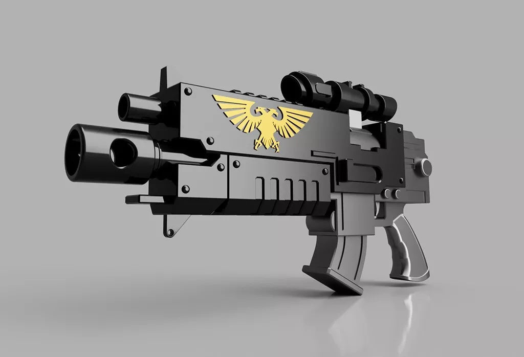 Full-size 3d-Printed  Warhammer 40k Bolter Rifle-Cosplay or Display.