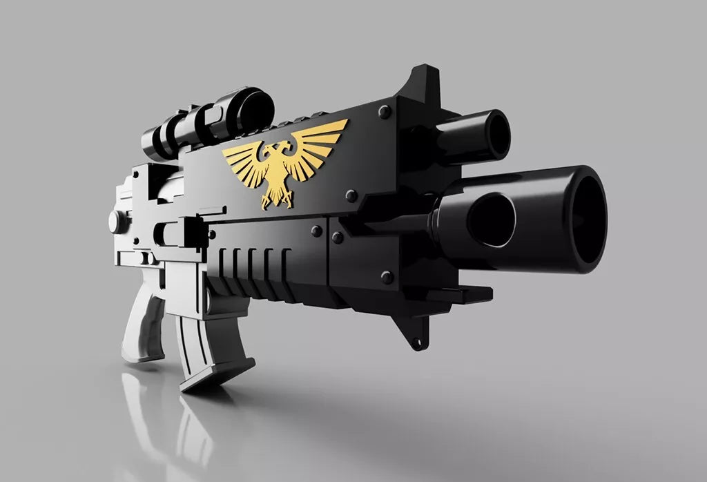 Full-size 3d-Printed  Warhammer 40k Bolter Rifle-Cosplay or Display.