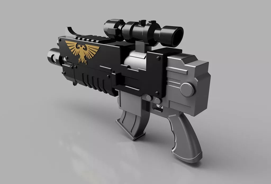 Full-size 3d-Printed  Warhammer 40k Bolter Rifle-Cosplay or Display.